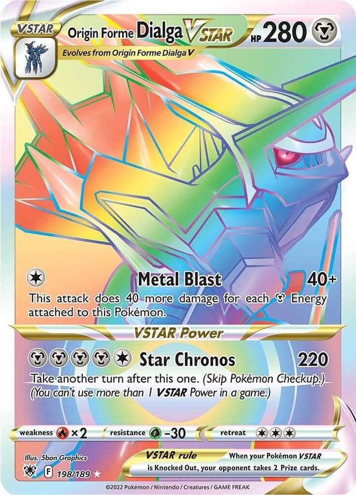 Origin Forme Dialga VSTAR 198 189 Secret