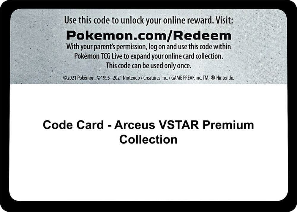 Code Card Arceus VSTAR Premium Collection