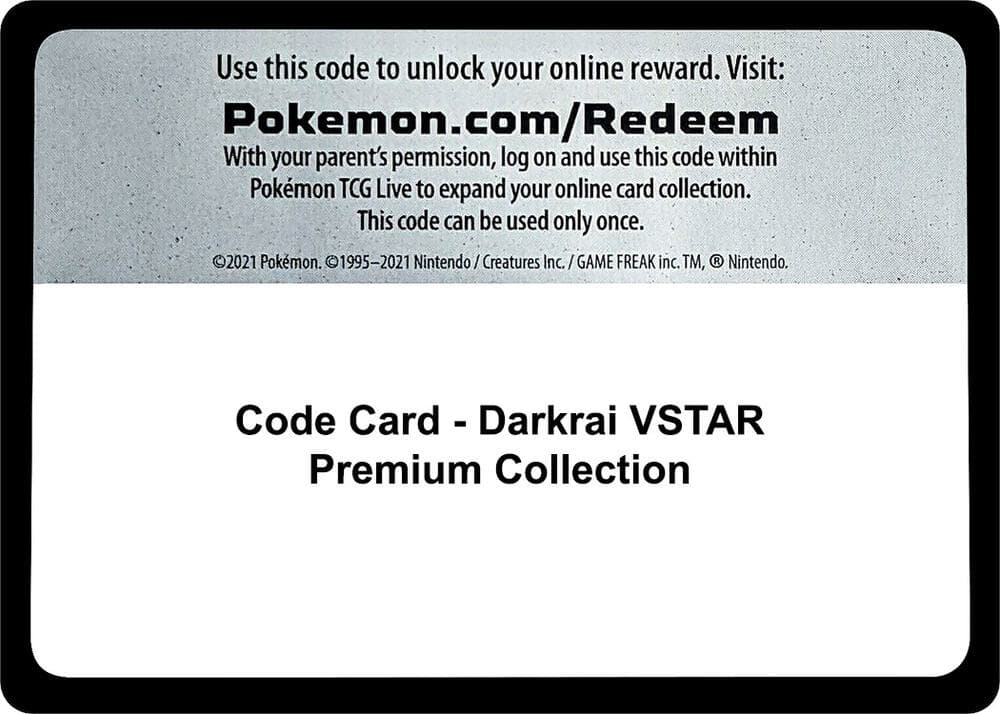 Code Card Darkrai VSTAR Premium Collection