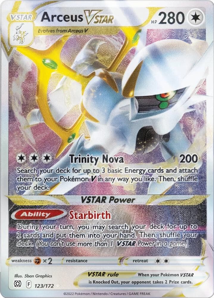 Arceus VSTAR 123 172 Metal Card