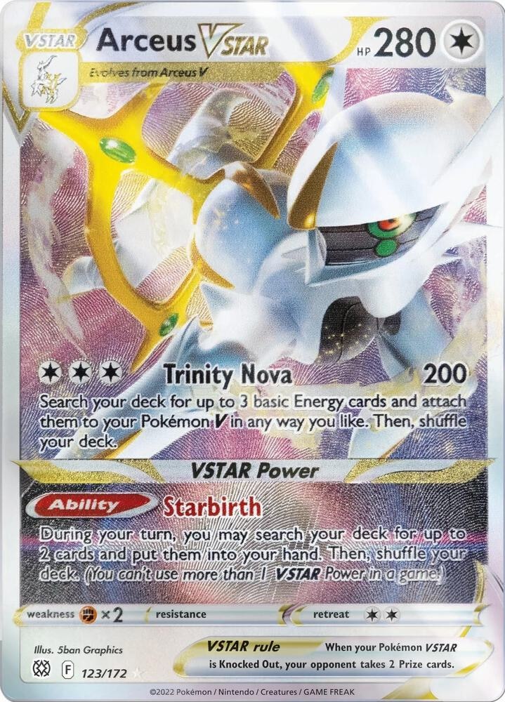 Arceus VSTAR 123 172 Metal Card