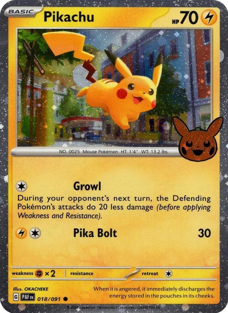 Pikachu 018 091 Cosmos Holo