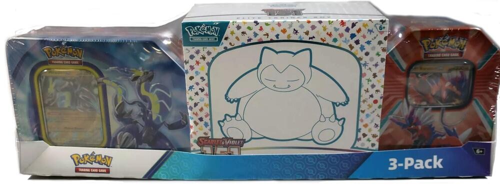 Costco Pokemon Collector 3 Pack Scarlet and Violet 151 ETB plus Paldea Legends Tins