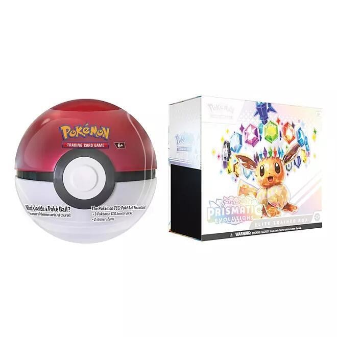 Prismatic Evolutions Elite Trainer Box and Pokeball Sams Club
