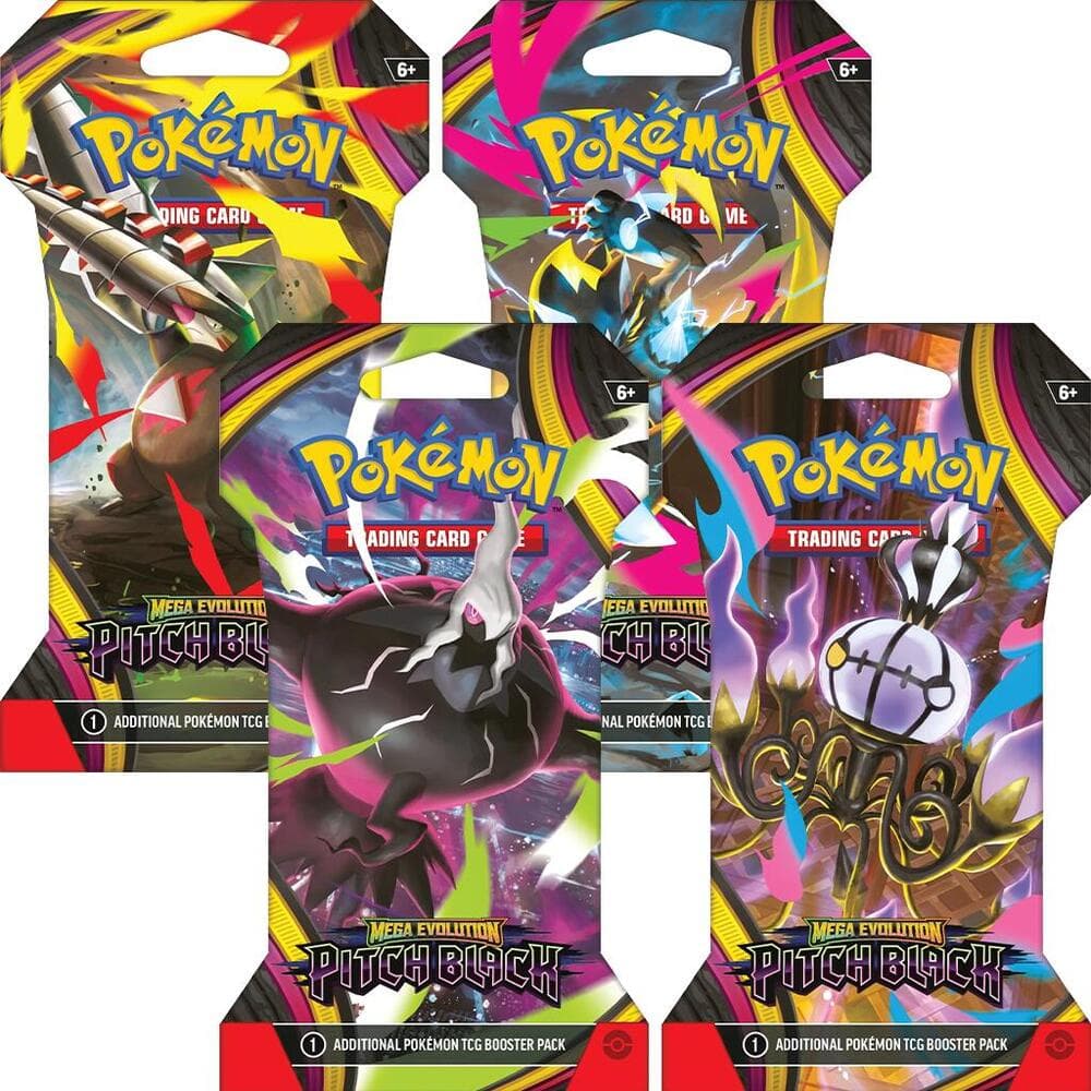 Pitch Black Sleeved Booster Pack Art Bundle Set of 4