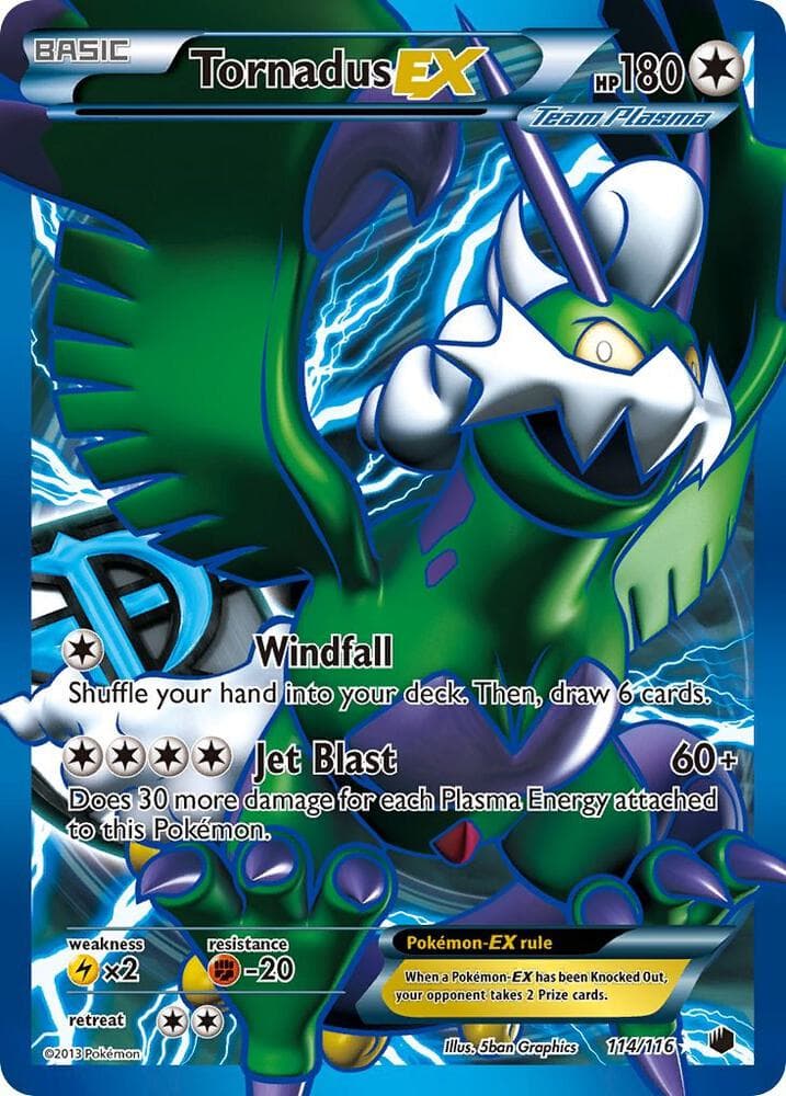 Tornadus EX Team Plasma 114 Full Art